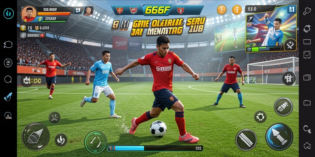 Tampilan gameplay olahraga yang seru dan mendebarkan di 666F.