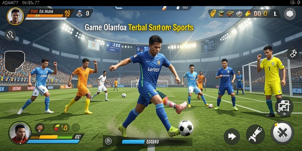 Gameplay seru dengan grafis kemajuan olahraga yang memukau.