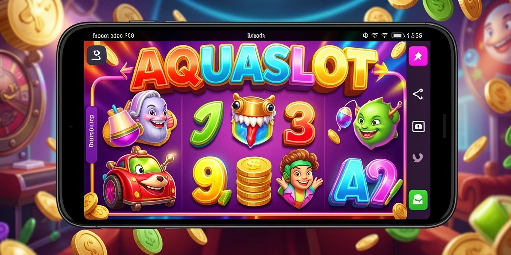 Screenshot AQUASLOT menampilkan gameplay slot yang seru dan menantang.