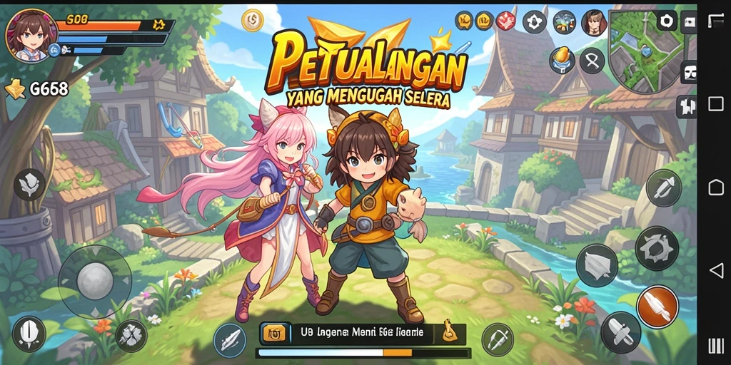 Screenshot G668 menampilkan karakter anime dalam pertarungan intens.