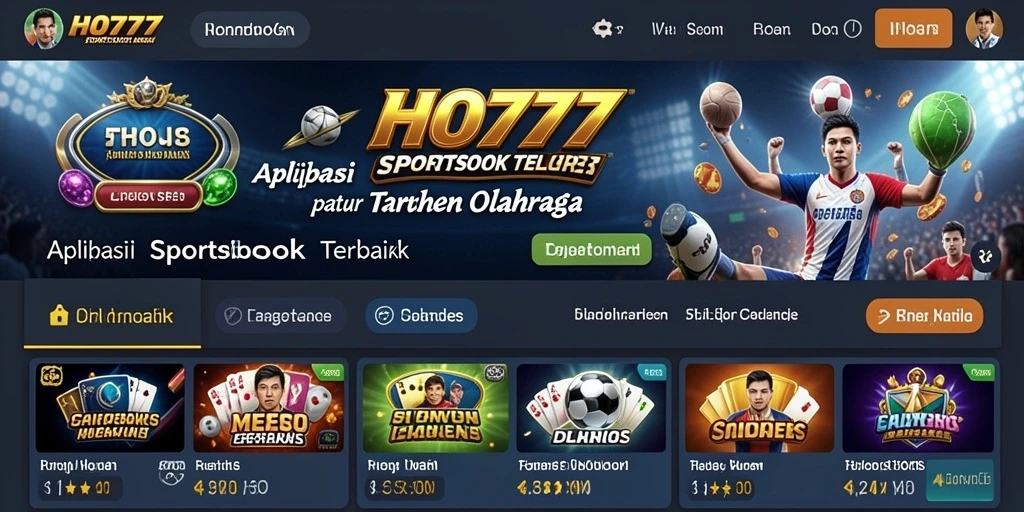 Screenshot utama HO777 menunjukkan pengalaman taruhan olahraga yang seru.
