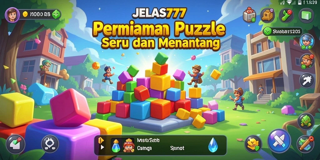 Tampilan menarik dari gameplay puzzle JELAS777.