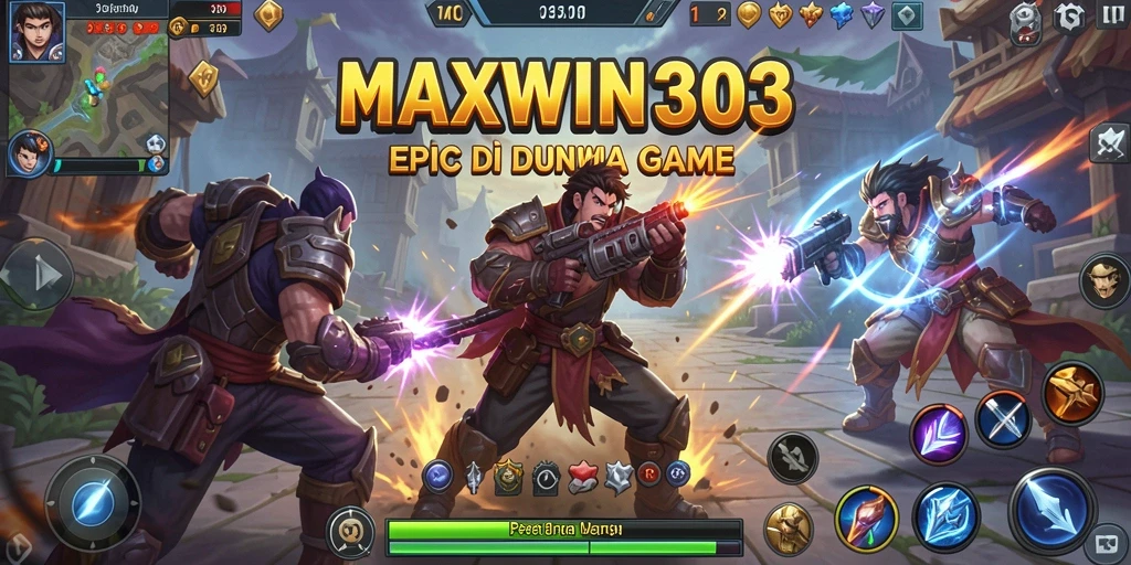 Screenshot gameplay <strong>MAXWIN303</strong> menunjukkan aksi pertarungan yang mendebarkan.