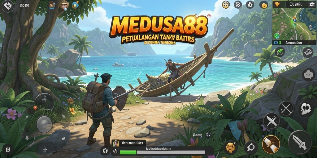 Tampilan gameplay MEDUSA88 yang menakjubkan di dunia terbuka.