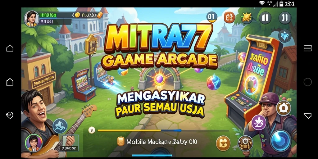 Tampilan gameplay seru dari MITRA77 yang penuh aksi Arcade.
