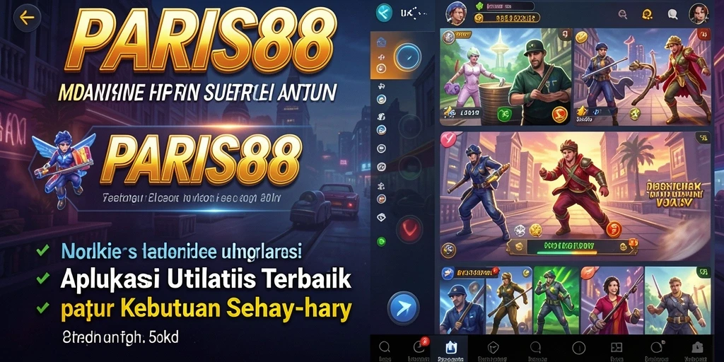 Tampilan antarmuka aplikasi PARIS88 yang intuitif dan modern.