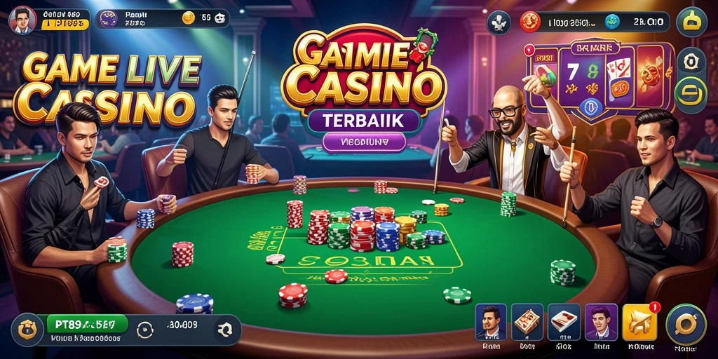 Tampilan gameplay Live Casino yang mengesankan dan mendebarkan.