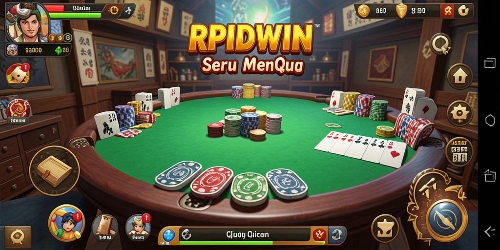 Tampilan menawan dari gameplay QiuQiu RPIDWIN.