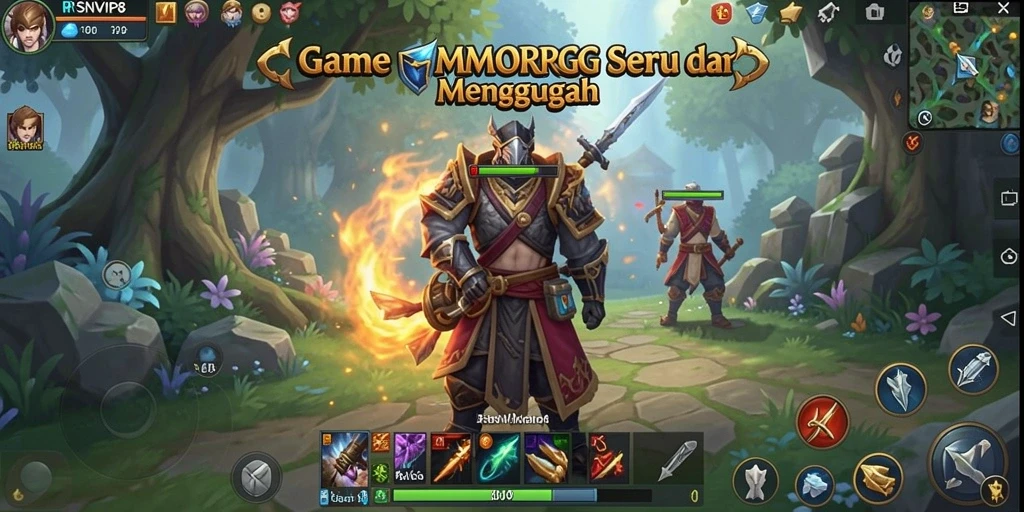 Gameplay RSNVIP8 menampilkan pertarungan epik di dunia fantasi yang luas.