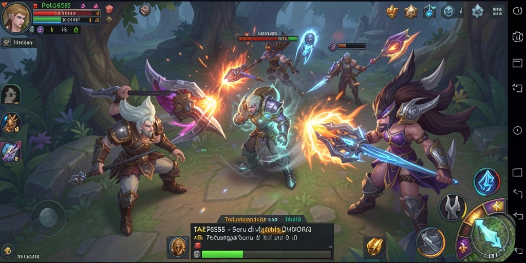 Screenshot gameplay TAR555 menunjukkan aksi seru di dunia MMORPG.