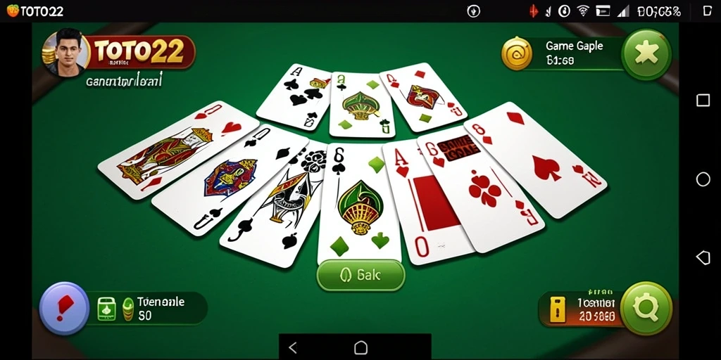Tampilan gameplay seru Gaple di TOTO22 dengan pemain aktif.
