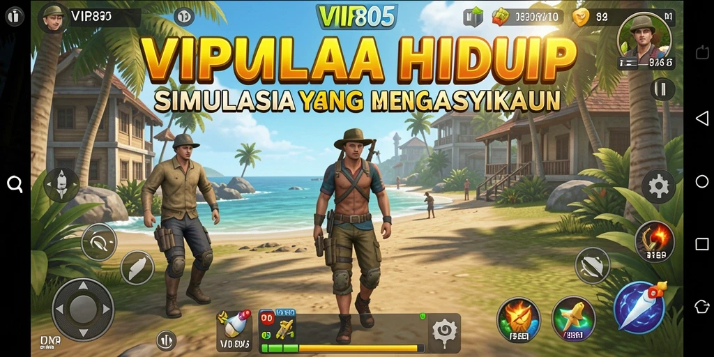 Tampilan gameplay <strong>VIP805</strong> dengan interaksi karakter yang dinamis.