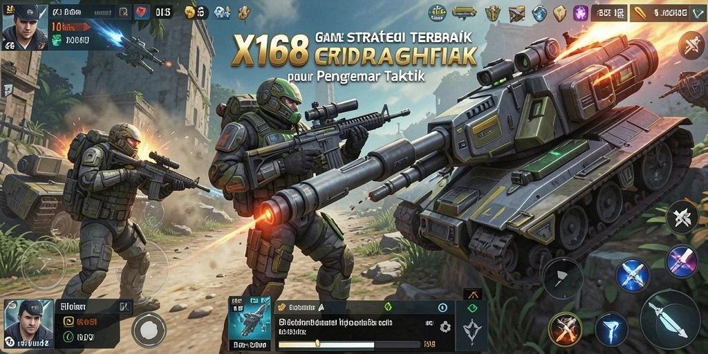 Tampilan gameplay X168 yang menegangkan dan strategis.